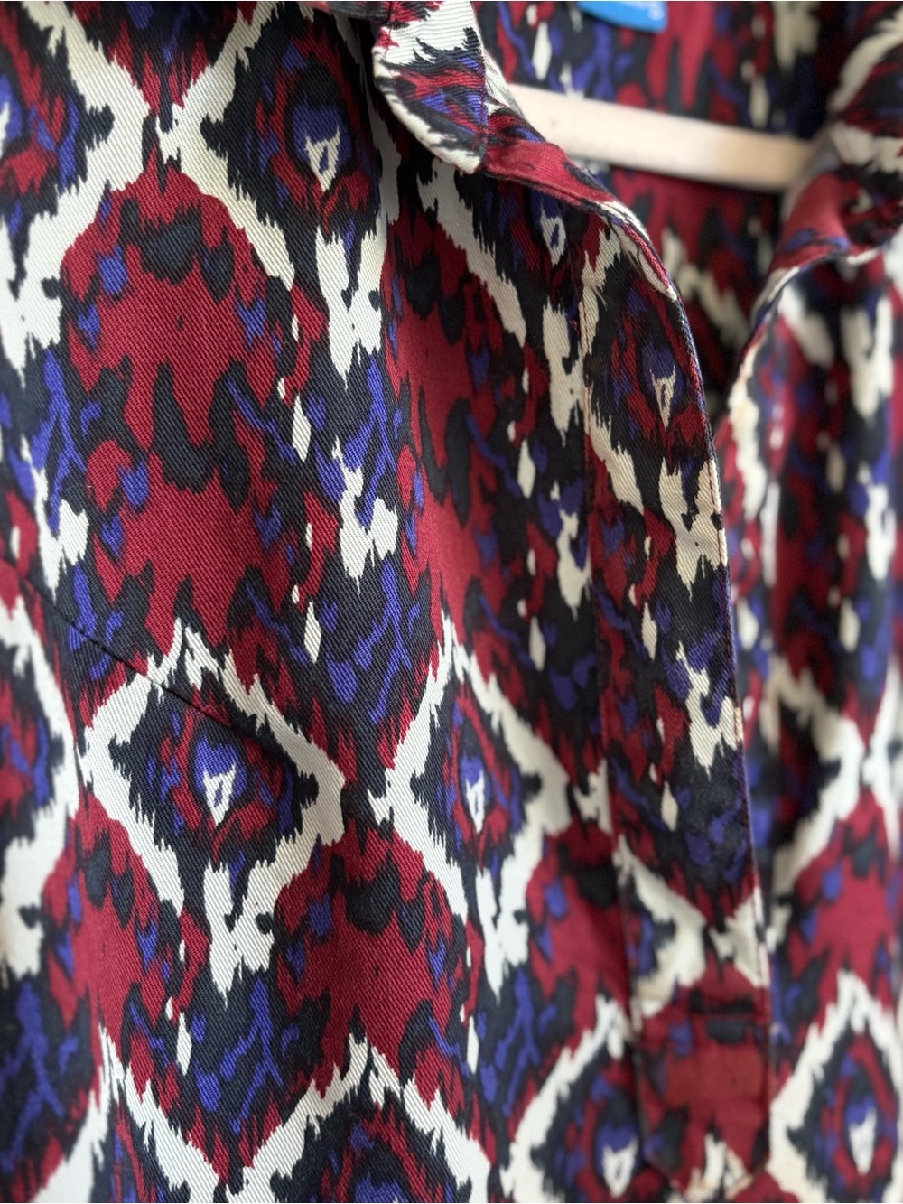 KAVU Zilla Dress Tencel Sleeveless Ikat Geometric Gorpcore Naturecore Size S - Picture 3 of 7